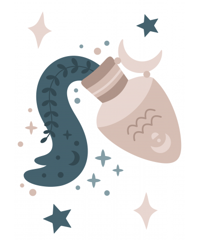 Geburtsposter 3er Set | Sternzeichen Wassermann