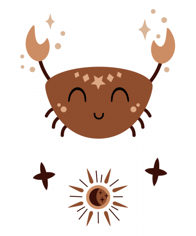 Geburtsposter 3er Set | Sternzeichen Krebs