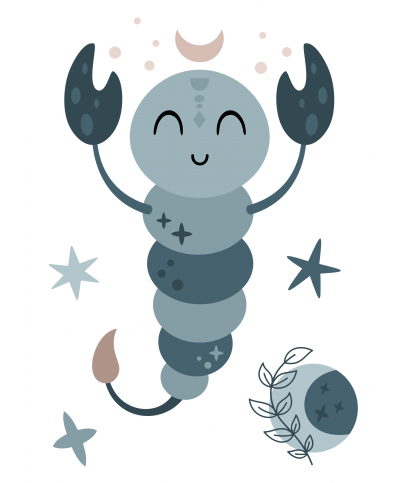 Geburtsposter 3er Set | Sternzeichen Skorpion